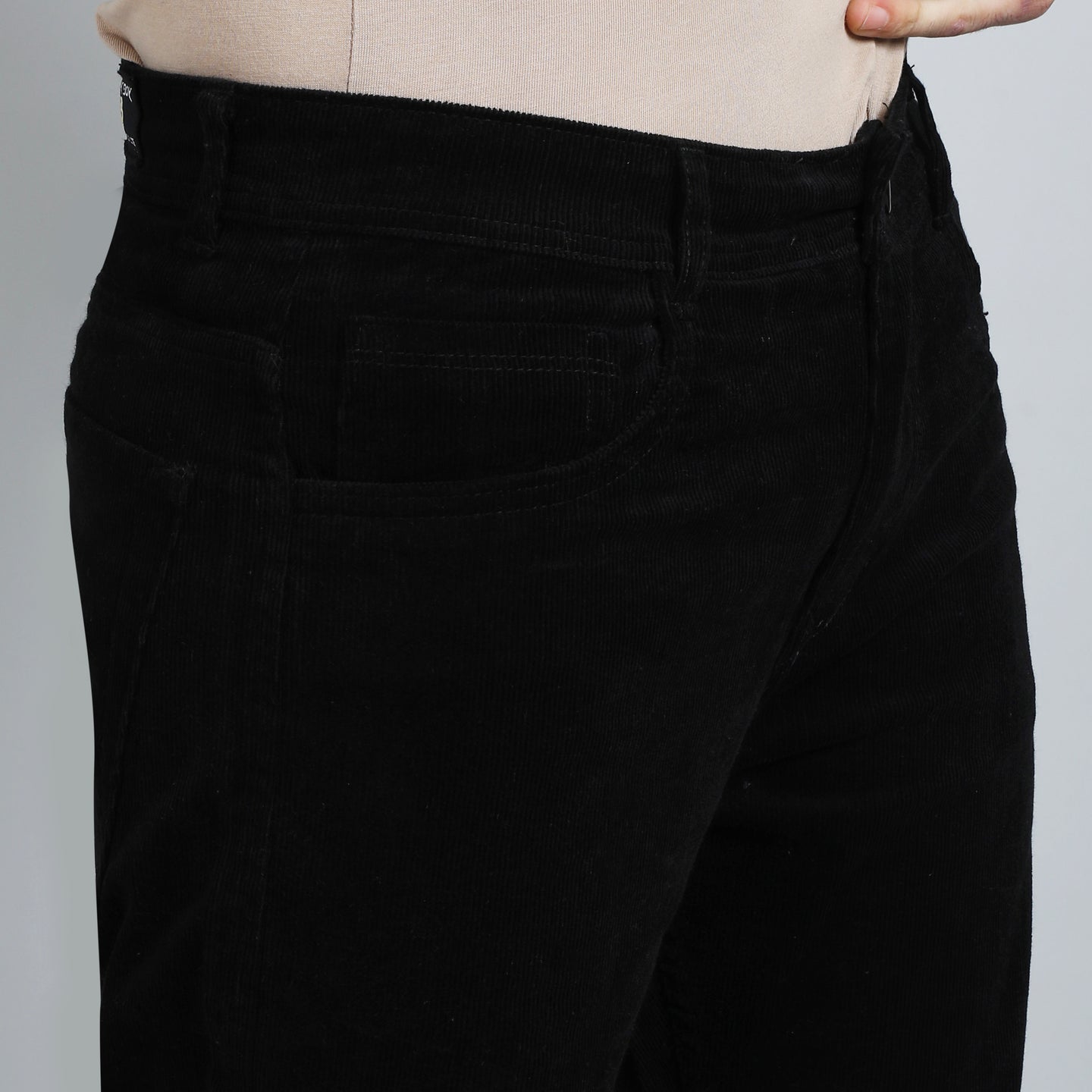 OYSTER BLACK CORDUROY PANTS 4770-4